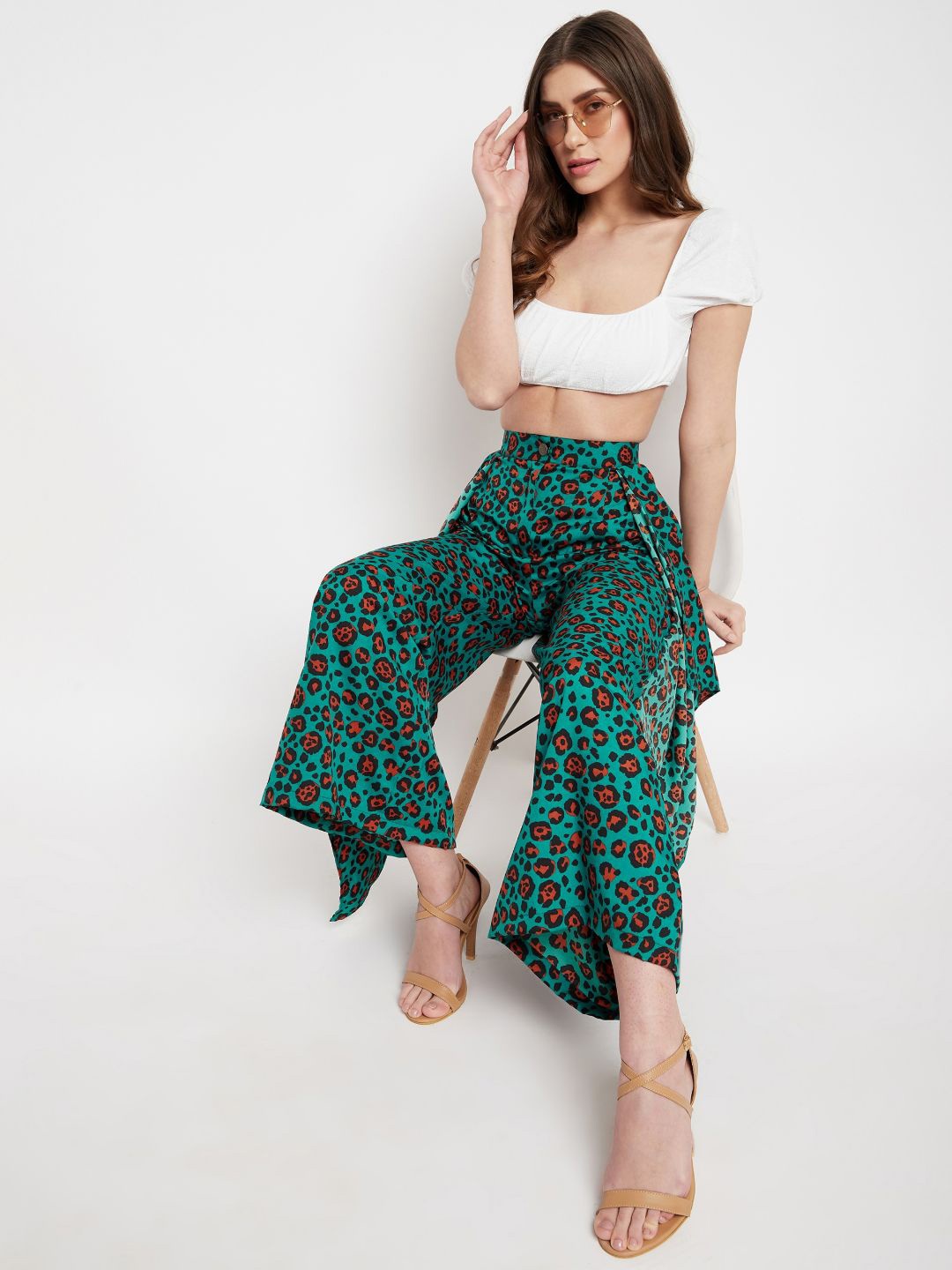 

Uptownie Lite Women Ruffle Pants, Green