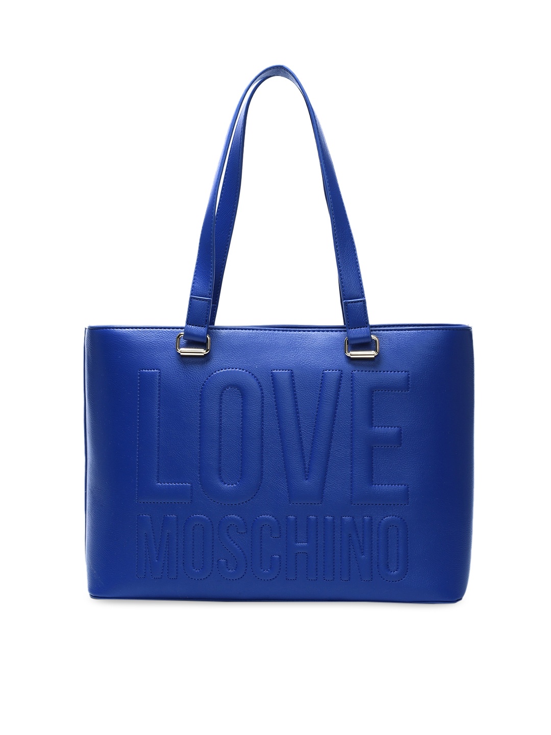 

LOVE MOSCHINO Women Blue Textured Leather Structured Tote Bag