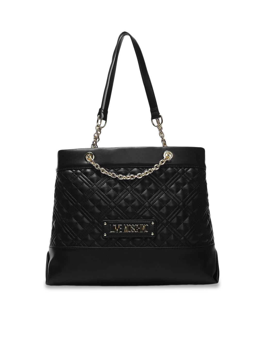 

LOVE MOSCHINO Black Textured Leather Shoulder Bag