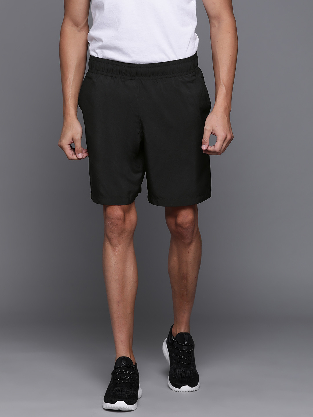

UNDER ARMOUR Men Black Typography Training Woven Graphic Sports Shorts