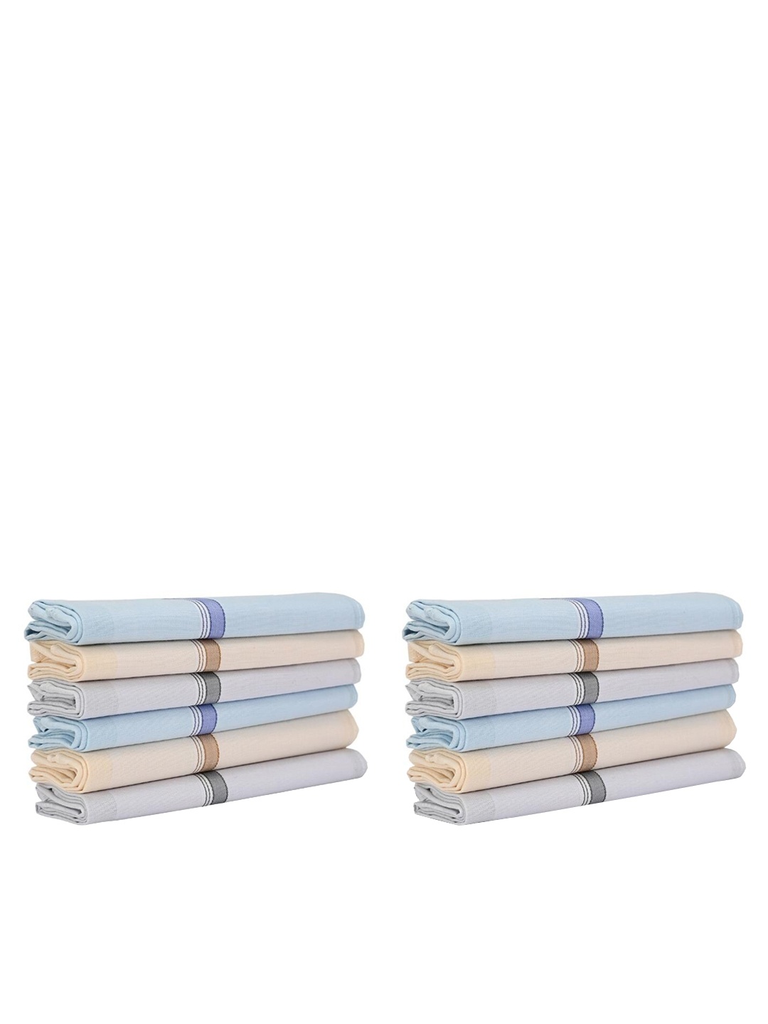 

Calvadoss Set Of 12 Egyptian Cotton Ultra Premium Hankies, Blue