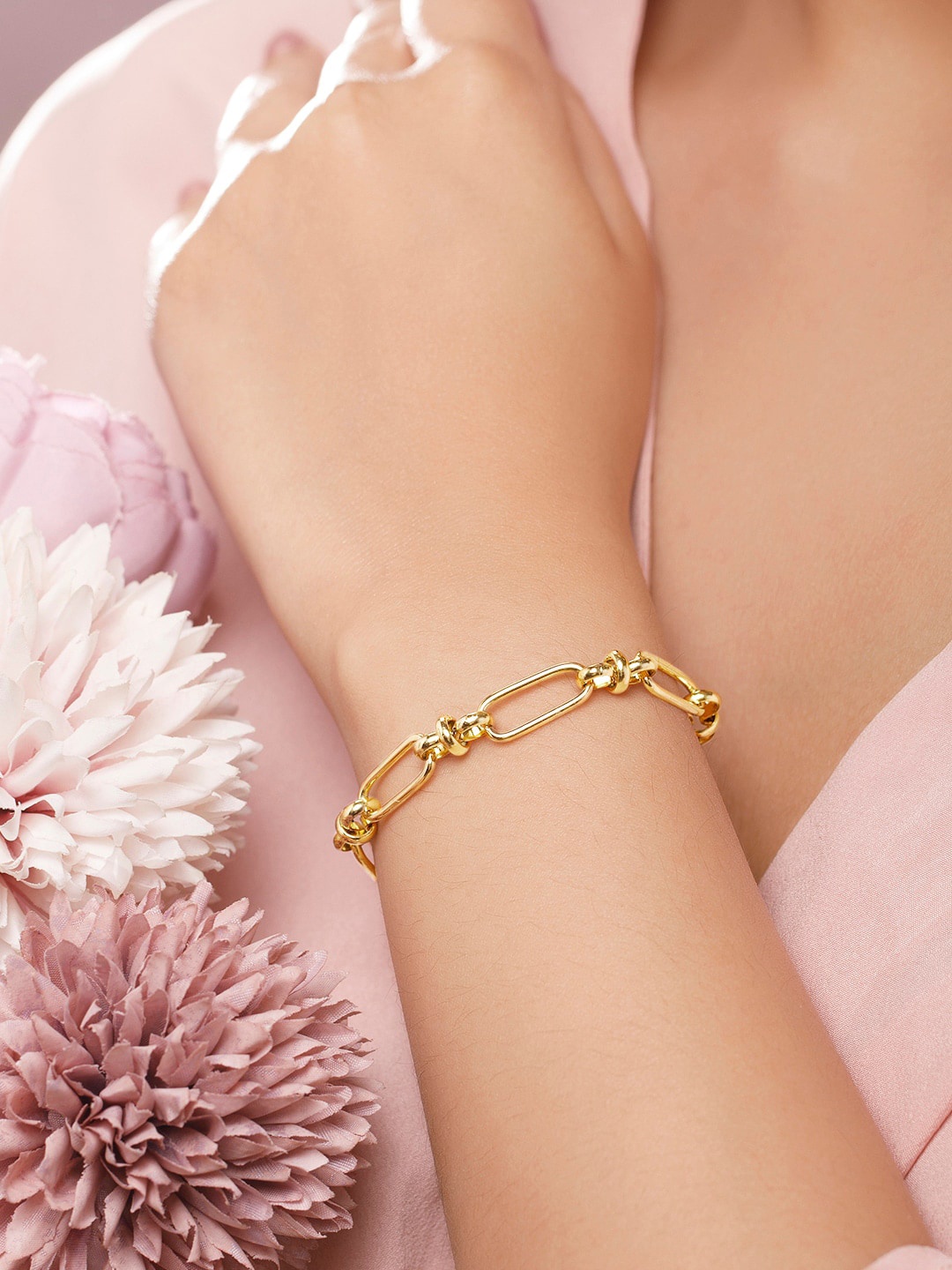 

Rubans Voguish Women 24k Gold-Plated Link Bracelet