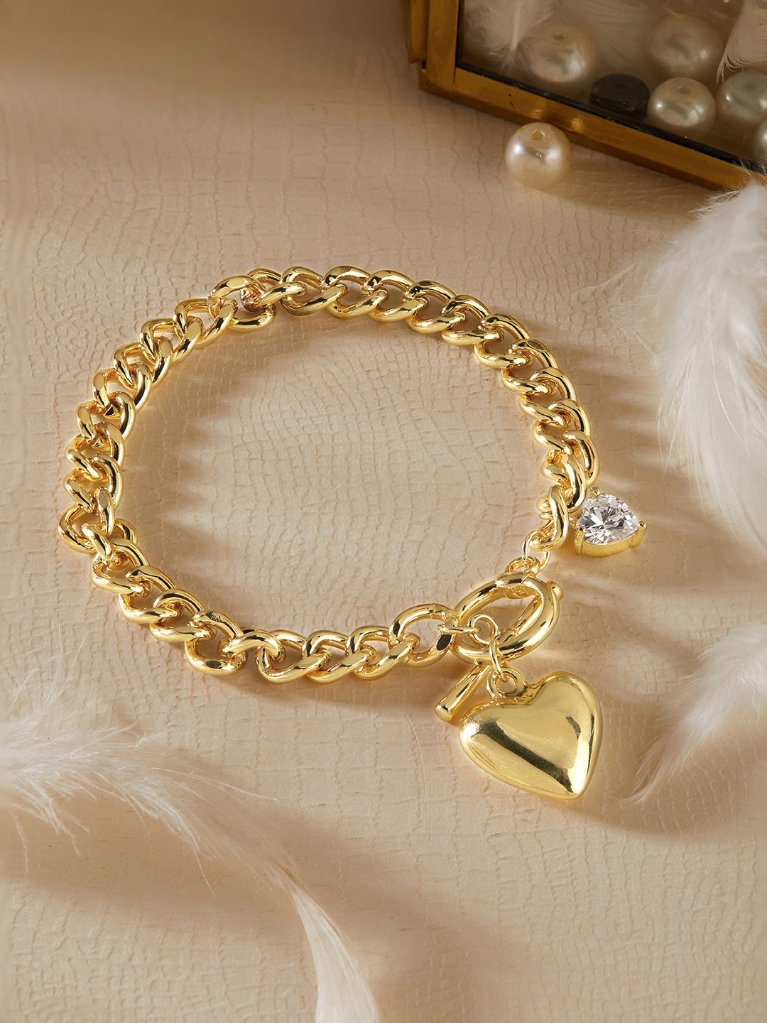 

Rubans Voguish Women Gold-Toned Link Bracelet