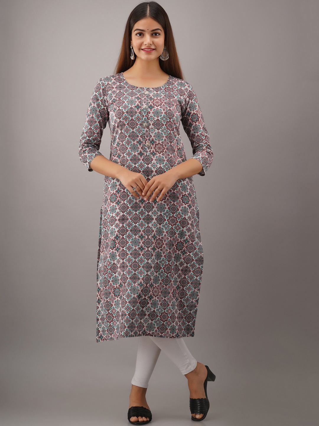 

Women Touch Multi Printed Straight Kurta