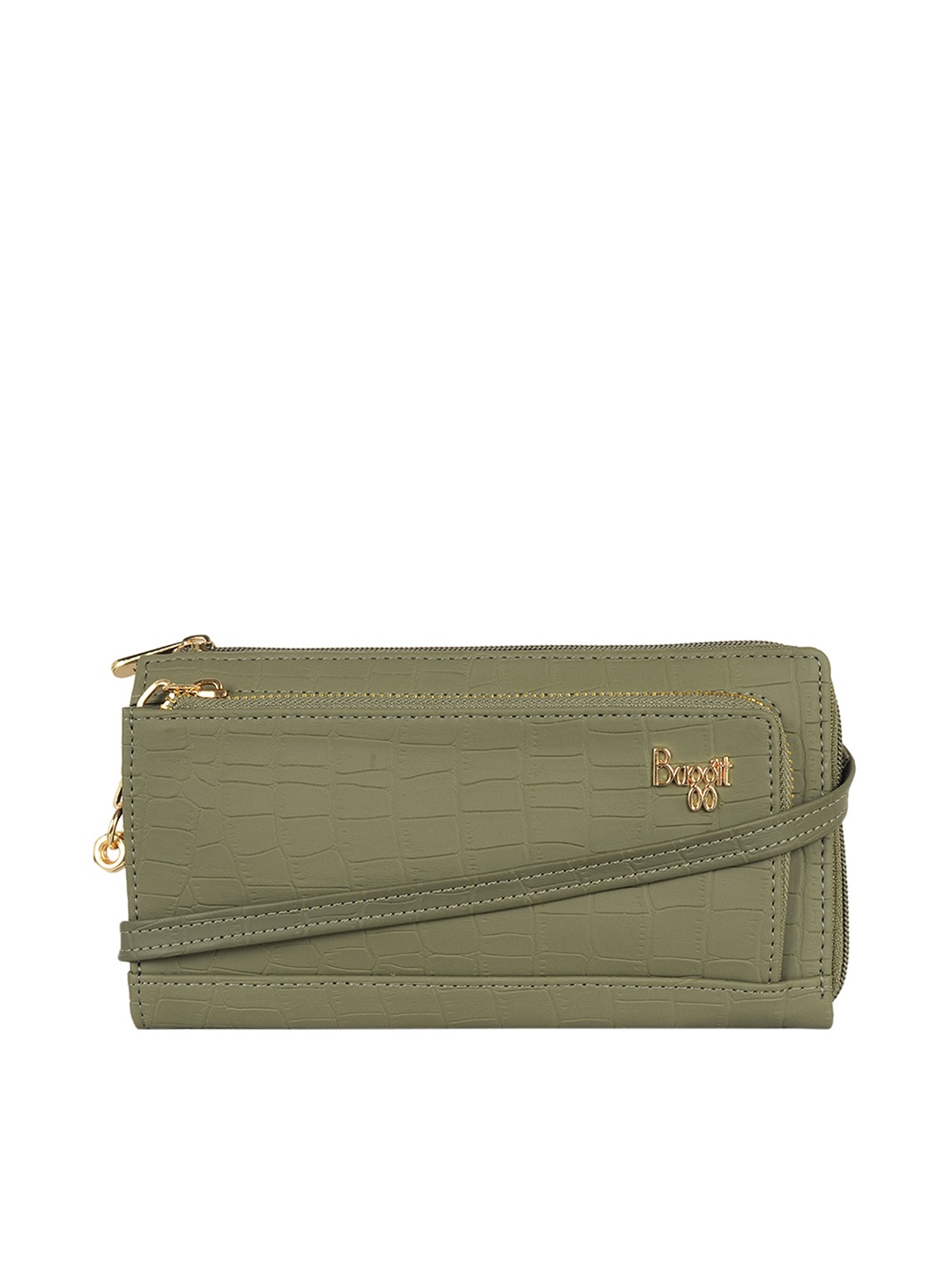 

Baggit Women Olive Green Zip Around Wallet