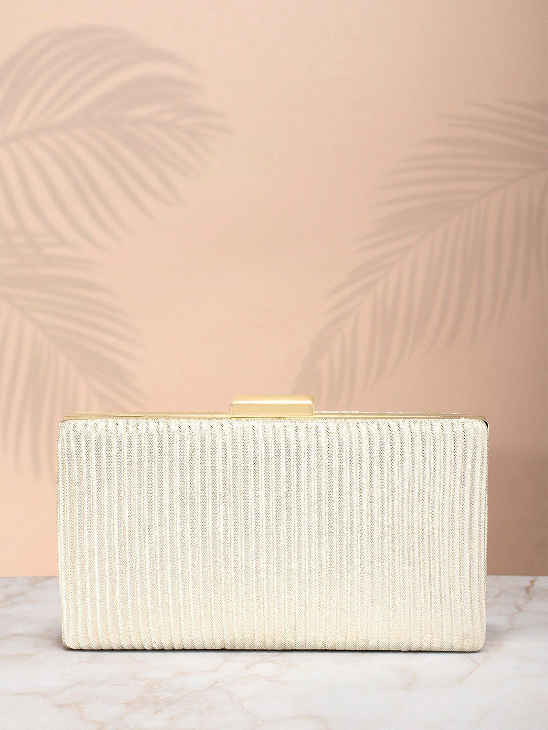 

Peora Gold-Toned Embellished Box Clutch