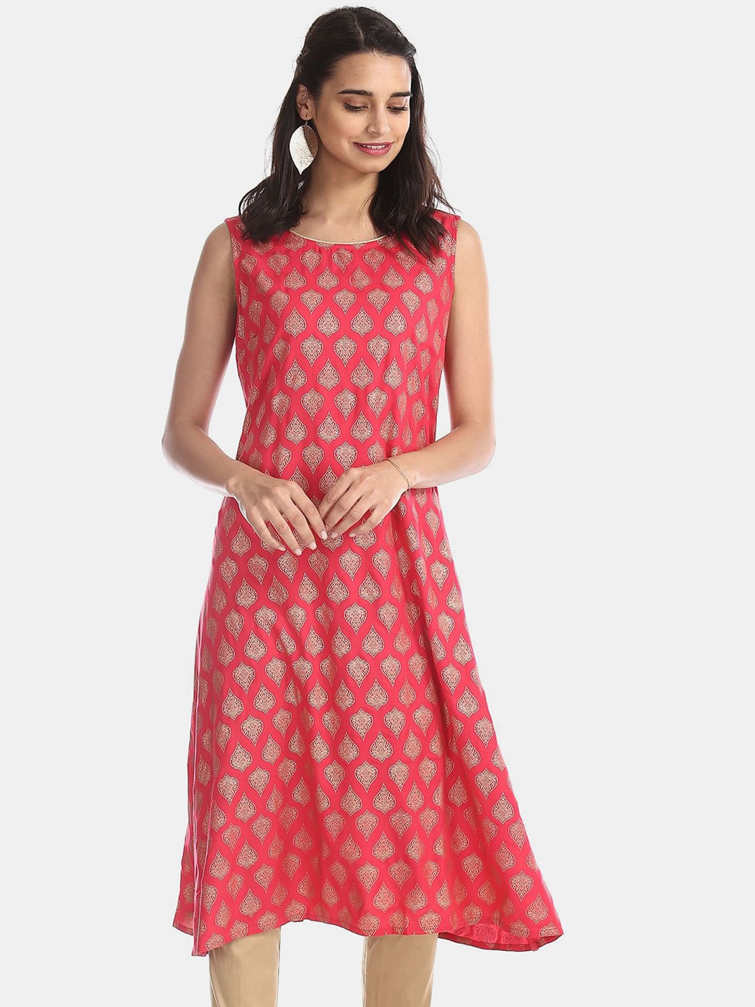 

Anahi Women Pink Ethnic Motifs Printed Kurta