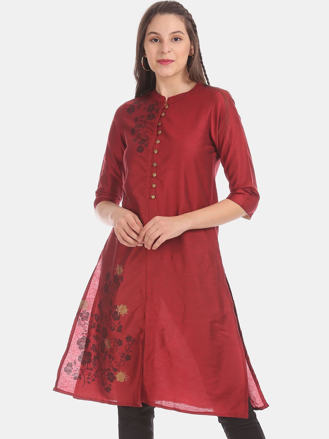 

Anahi Women Red Ethnic Motifs Printed Kurta