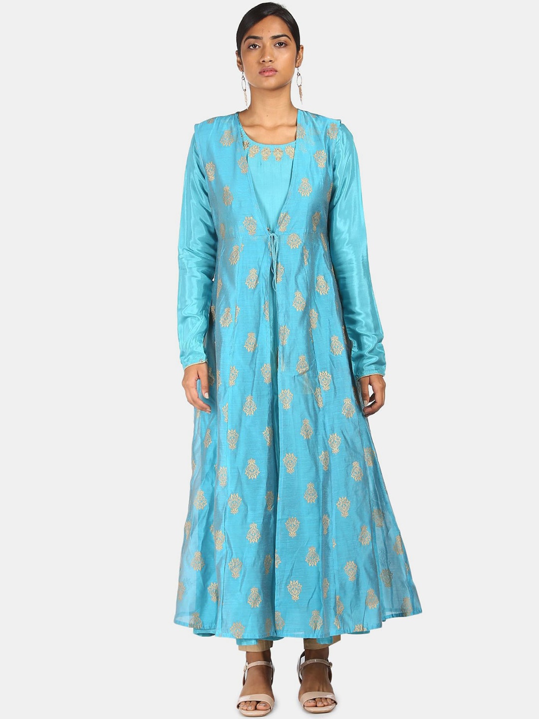 

Anahi Women Blue Ethnic Motifs Printed Anarkali Kurta