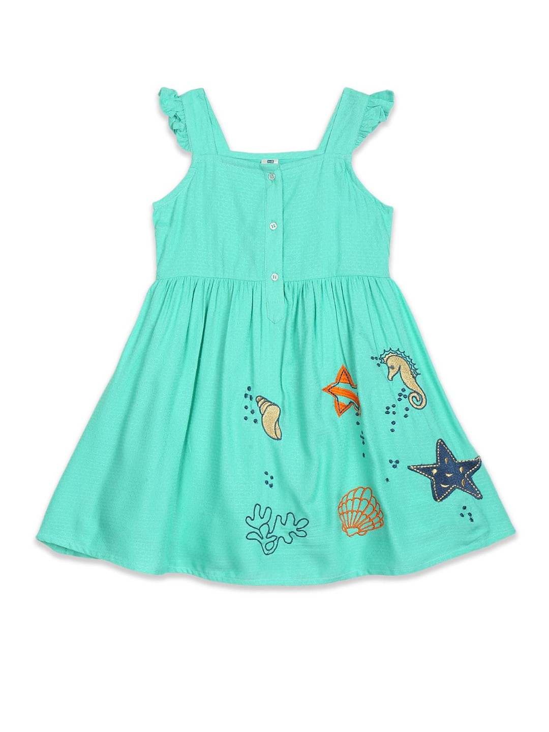 

Cherokee Girls Green Embroidered Dress