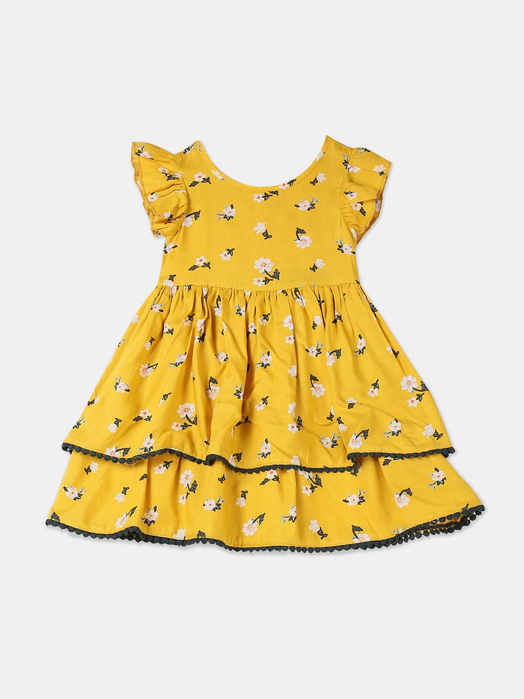

Cherokee Girls Yellow Floral Fit & Flare Dress