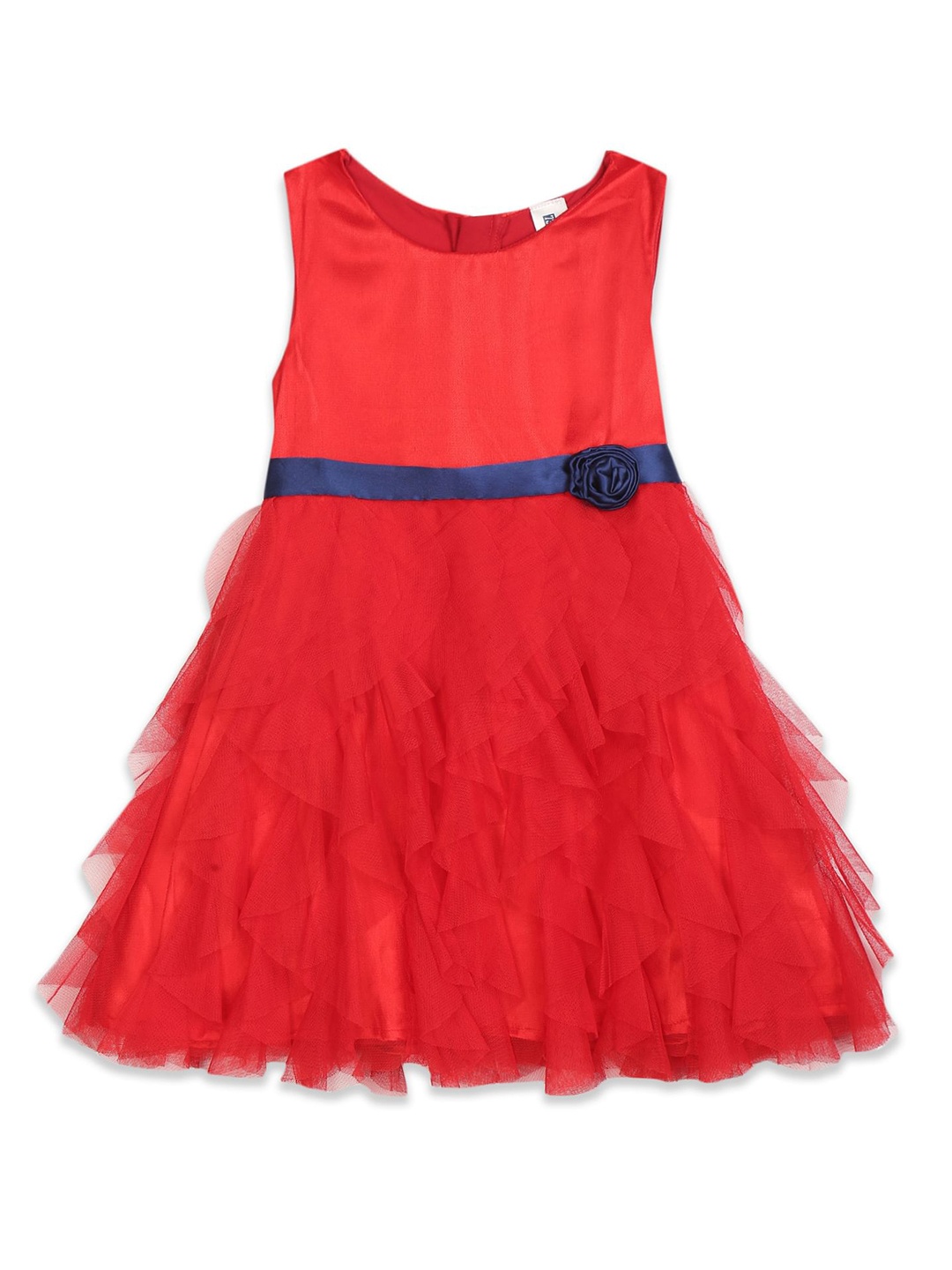 

Cherokee Girls Red Solid Cotton Gown Dress