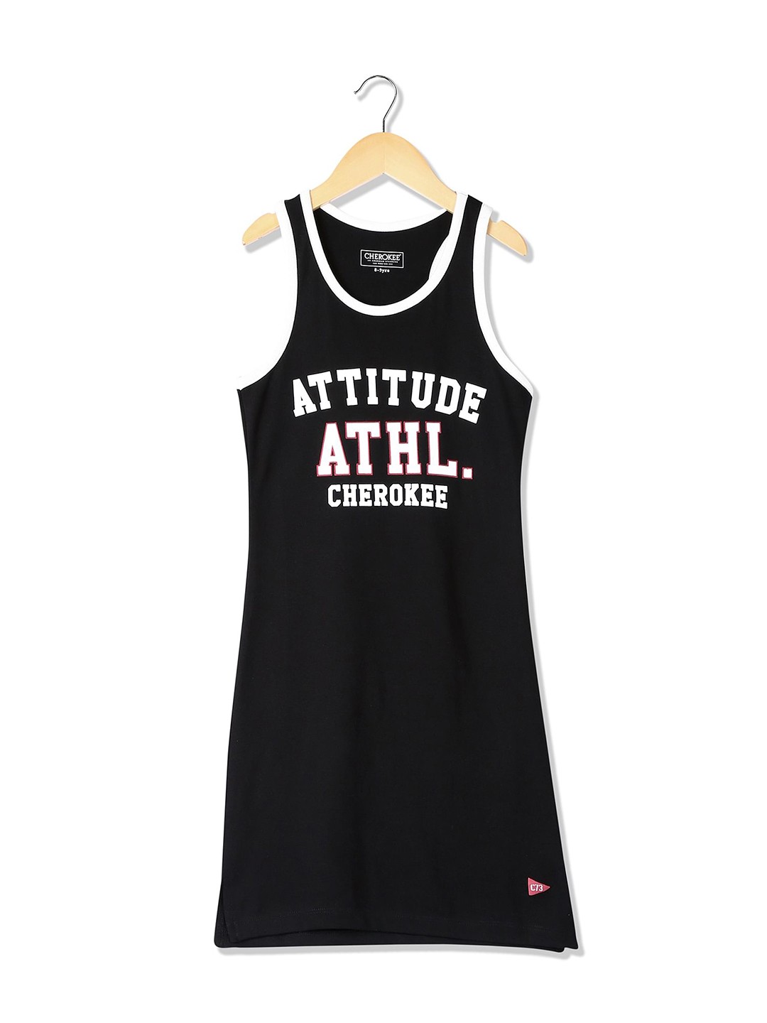 

Cherokee Girls Black Typography Printed T-shirt Dress