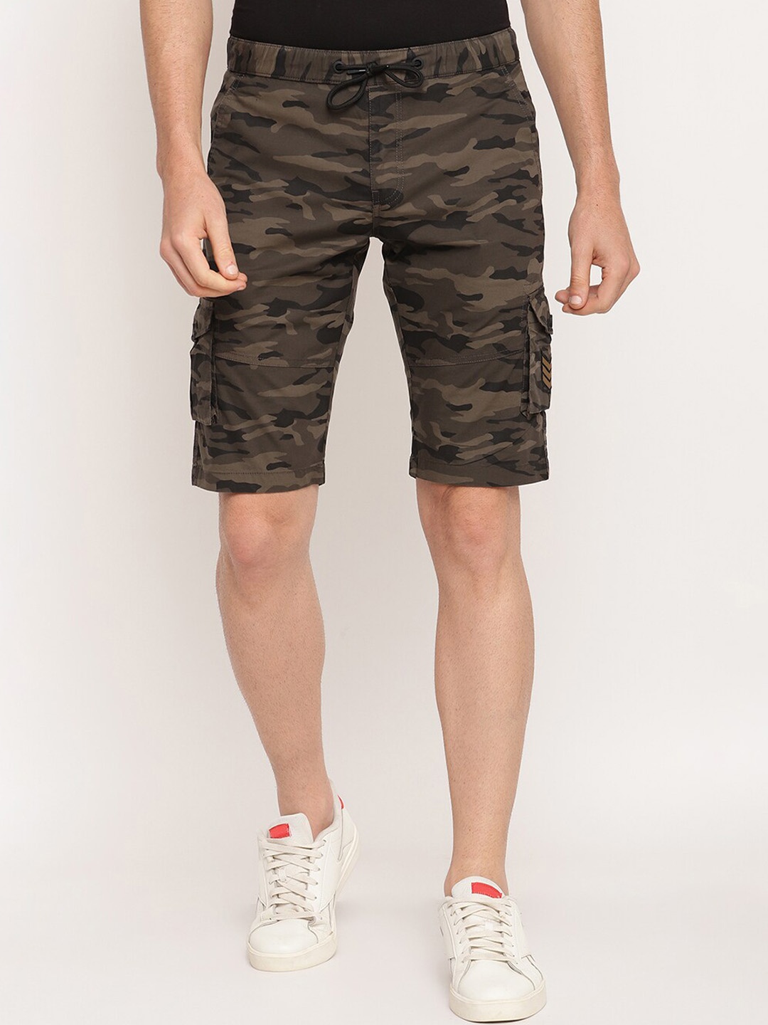 

Octave Men Olive Green Printed Shorts