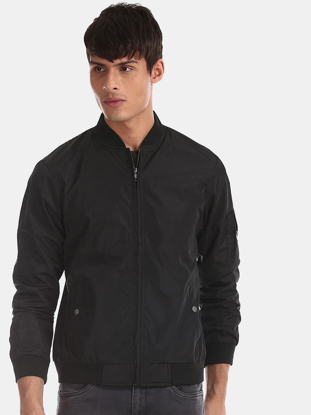 

Colt Men Black Crop Bomber Jacket