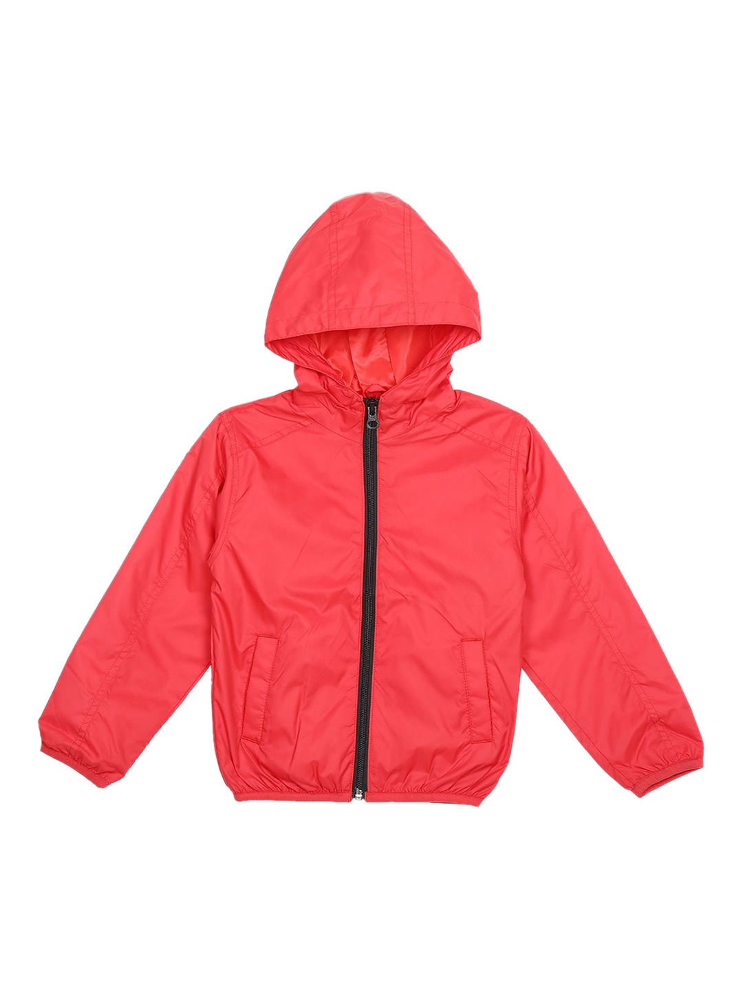 

Cherokee Boys Pink Solid Hooded Bomber Jacket