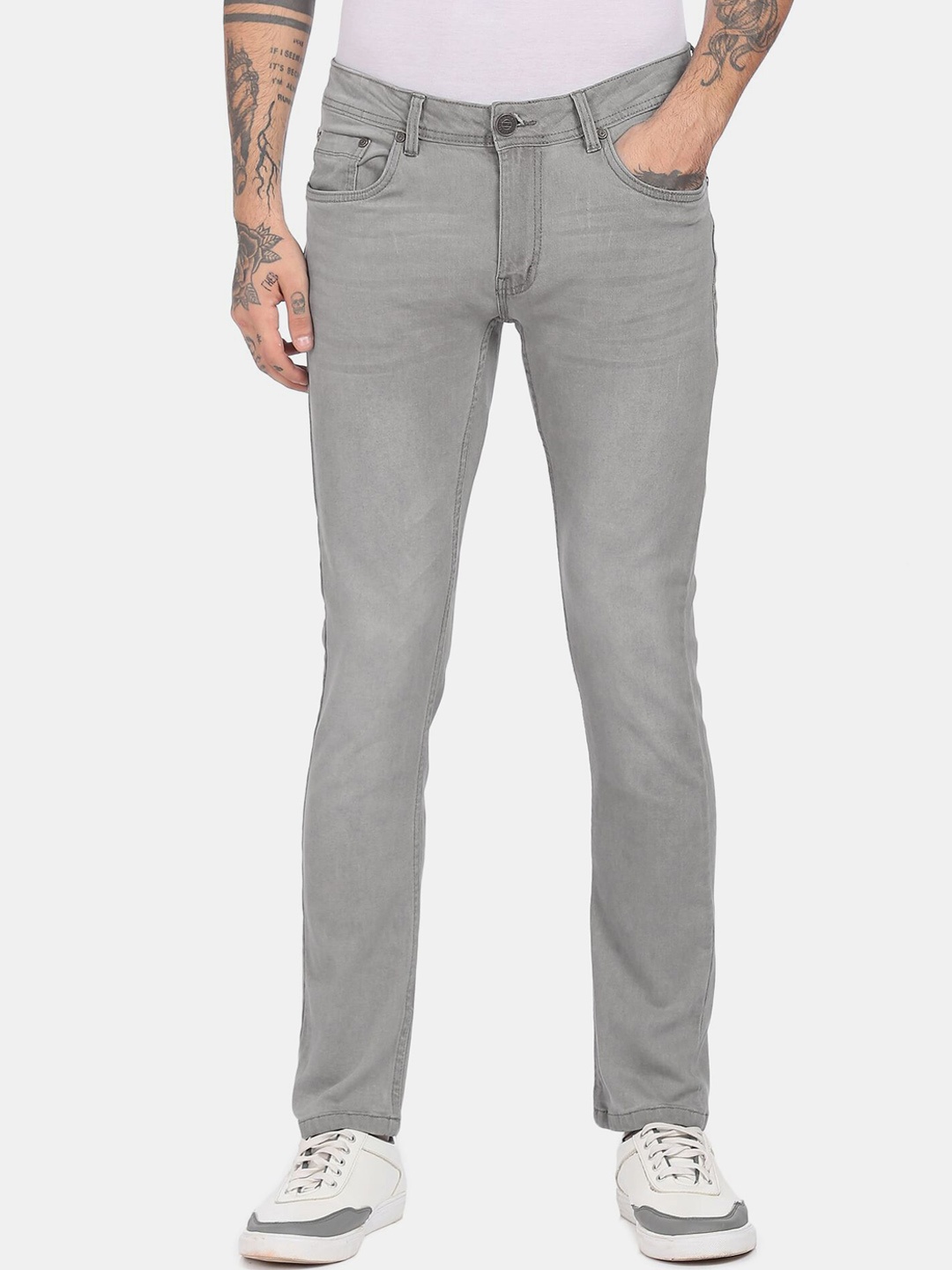 

Cherokee Men Grey Regular Fit Clean Look Stretchable Jeans