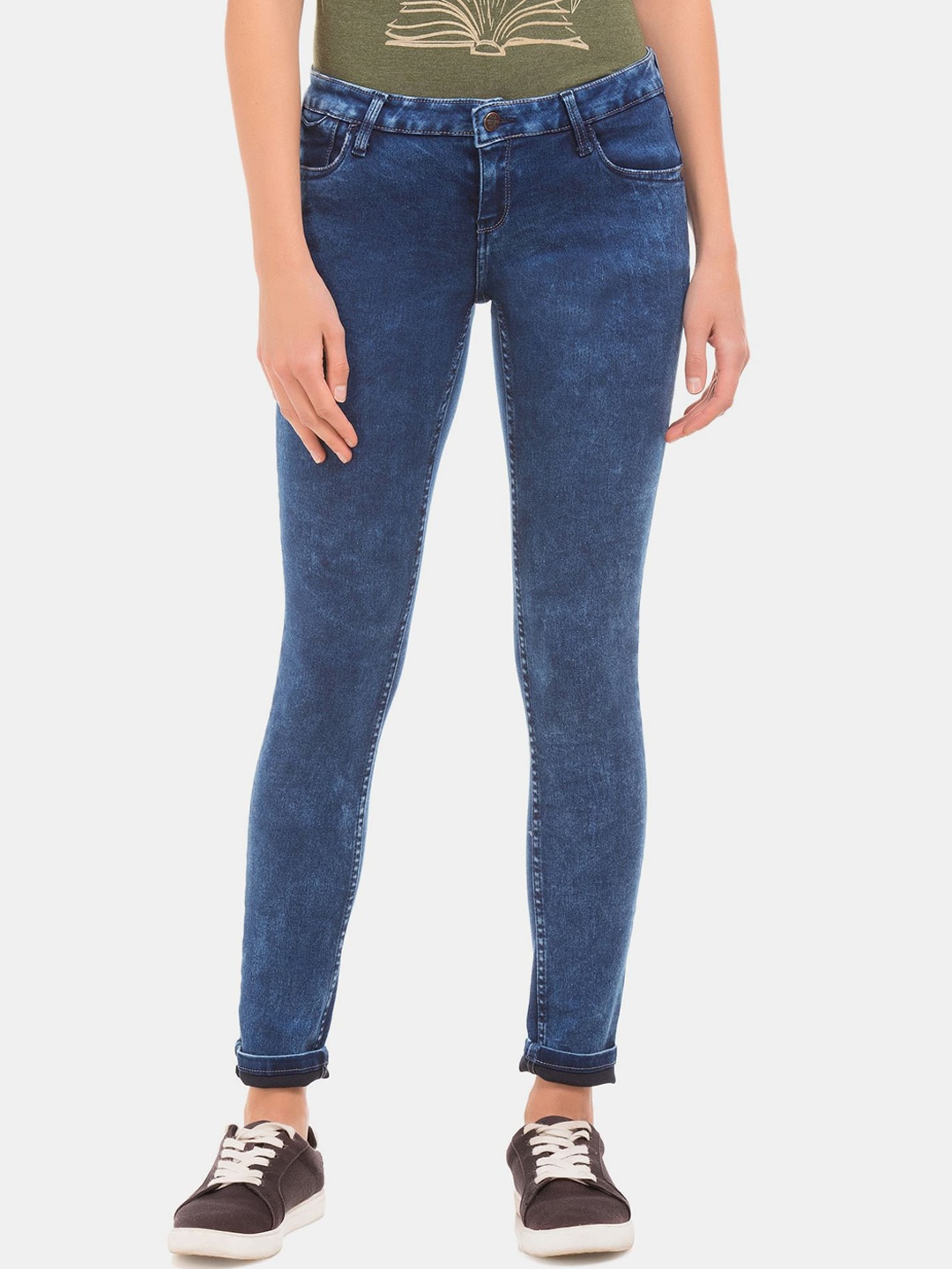 

Cherokee Women Blue Slim Fit Light Fade Jeans