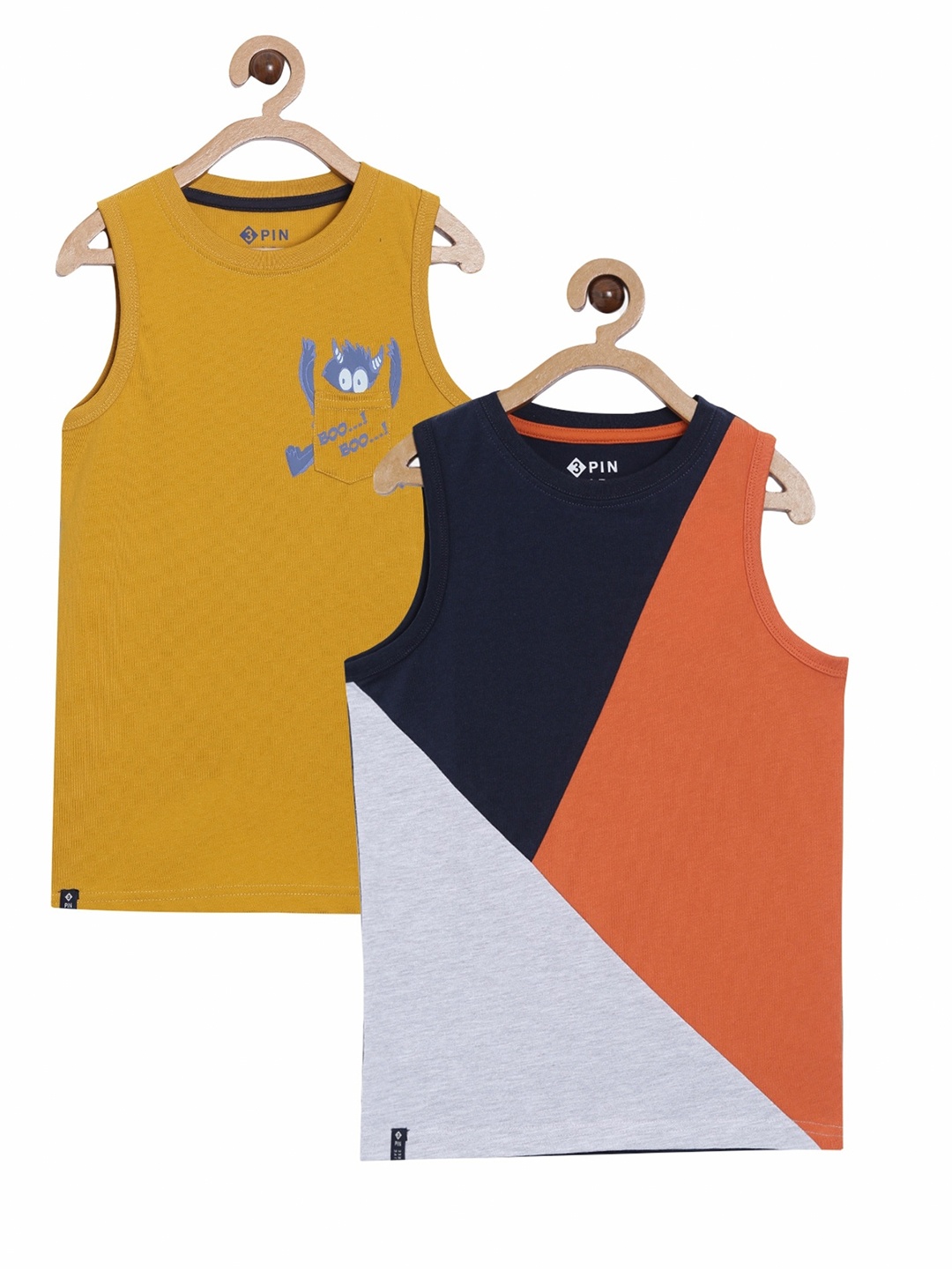 

3PIN Boys Multicoloured 2 Colourblocked Applique T-shirt, Multi