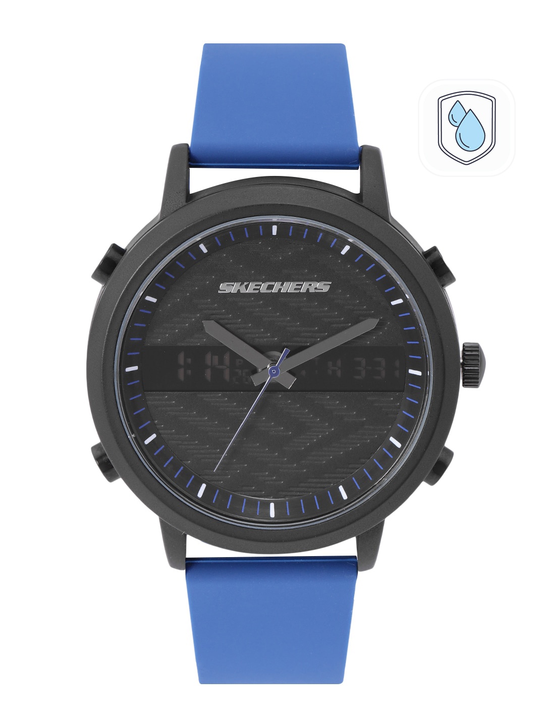 

Skechers Men Black Dial & Blue Straps The Lawndale Analogue and Digital Watch SR5072