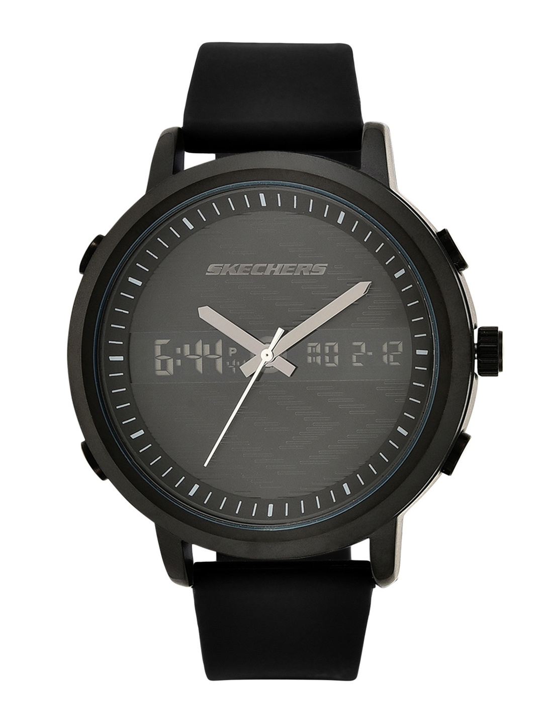 

Skechers Men Black Patterned The Lawndale Analogue and Digital Watch SR5071