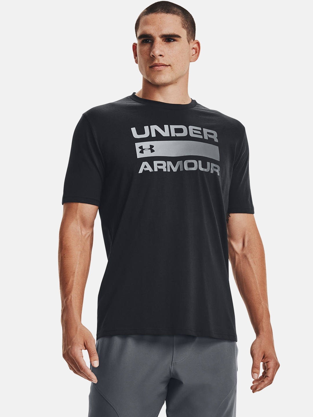 

UNDER ARMOUR Brand Logo Printed T-shirt, Black