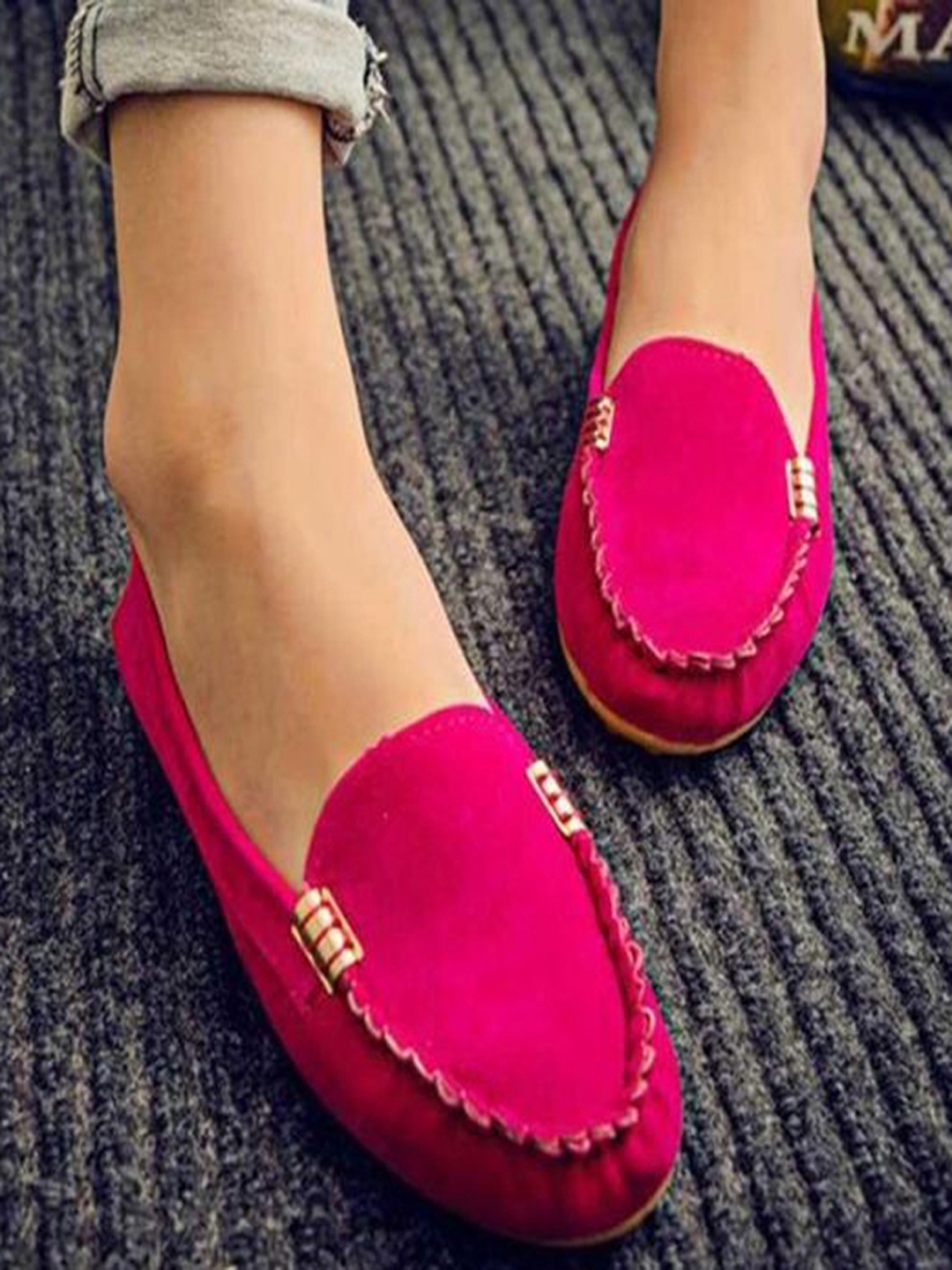 

Shoetopia Women Pink Casual Loafers