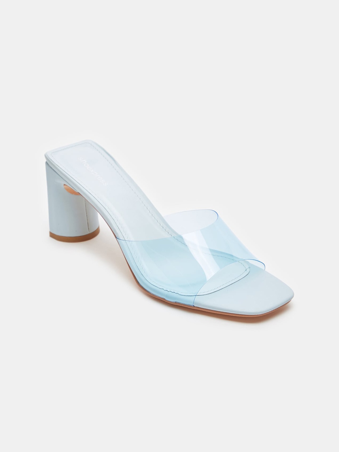 

shoexpress Blue PU Block Sandals