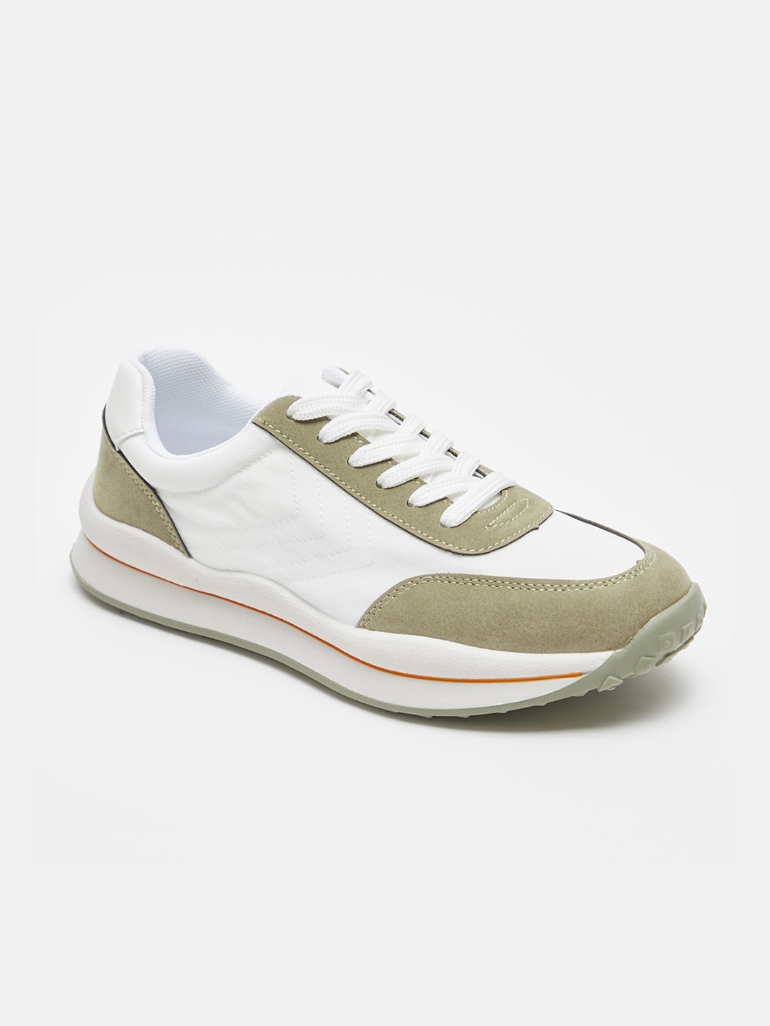 

shoexpress Women Green & White Running Shoes