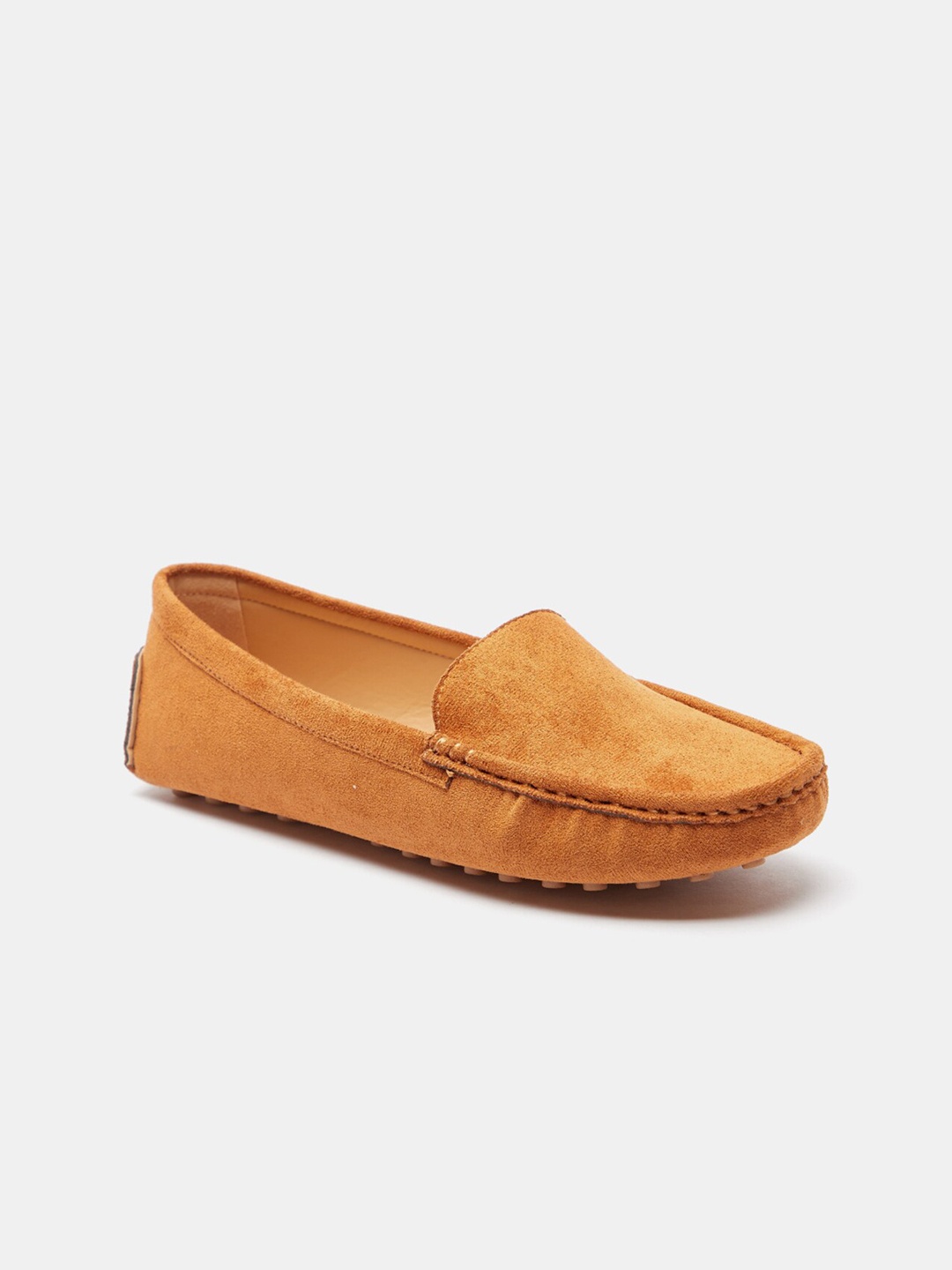 

shoexpress Women Brown PU Driving Shoes