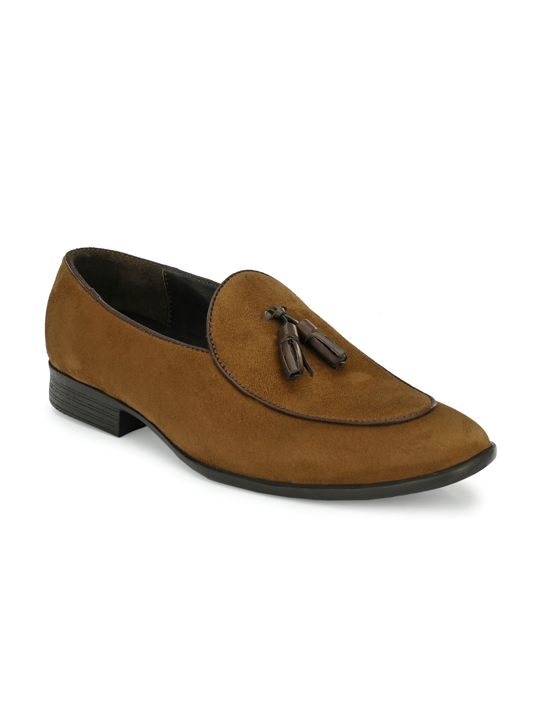 

Harrytech London Men Brown Solid Leather Formal Loafers
