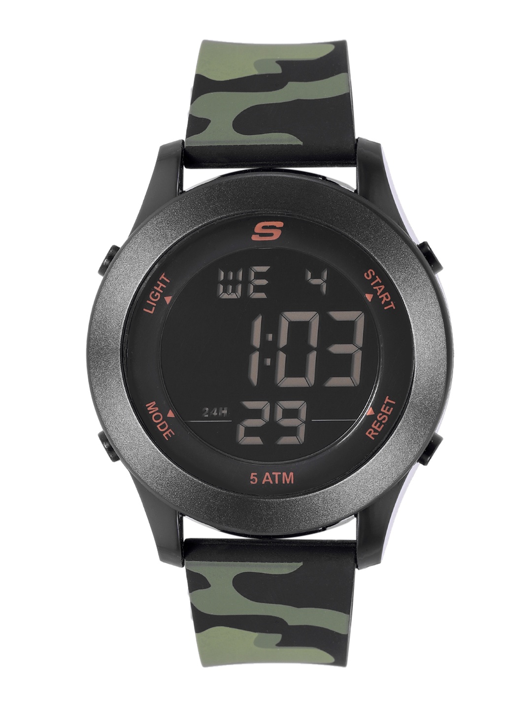 

Skechers Men Black Dial & Multicoloured Straps Digital Watch SR5144