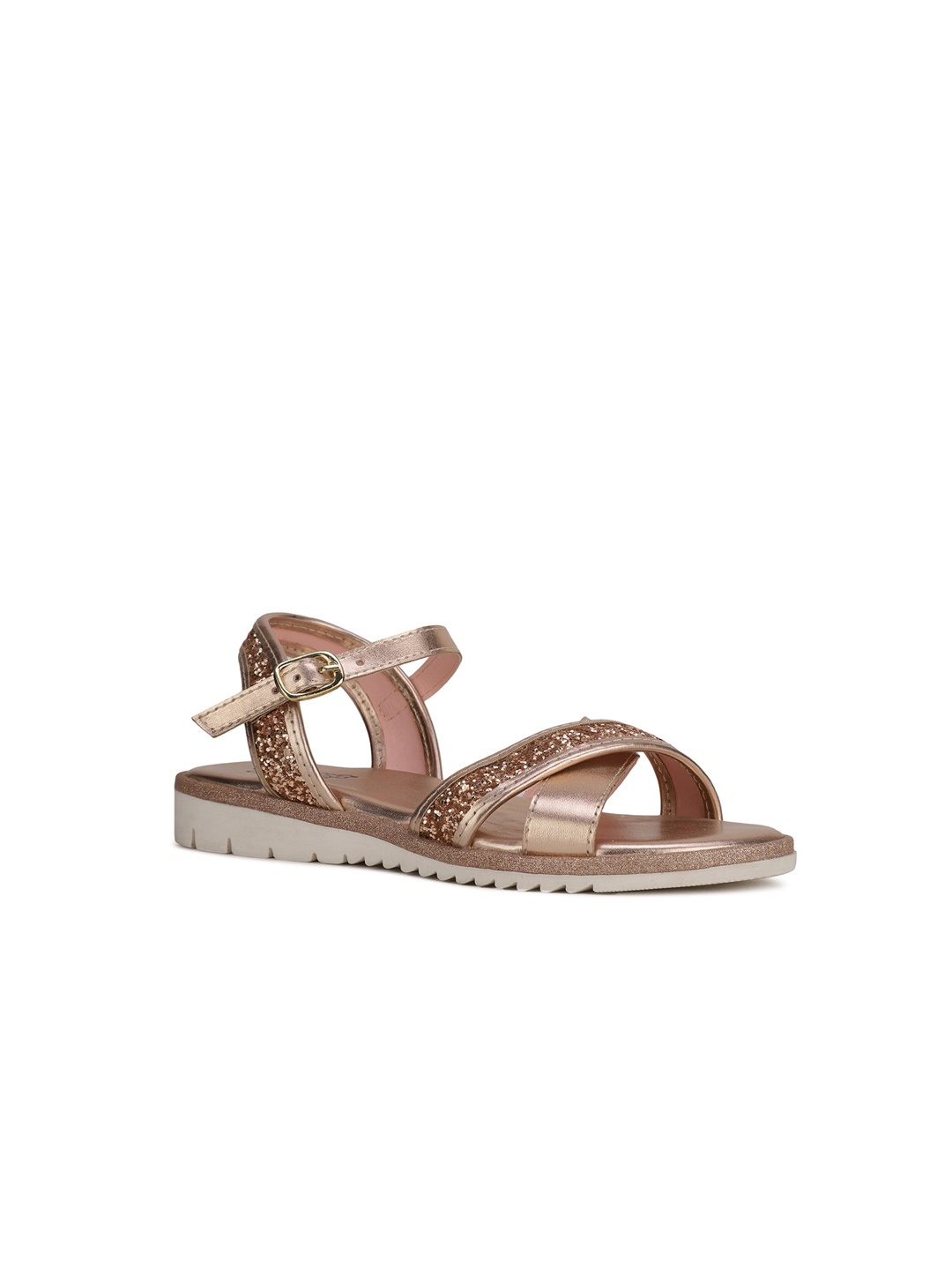 

Bubblegummers Girls Rose Gold Embellished Open Toe Flats
