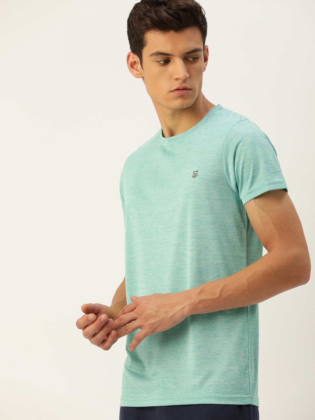 

Sports52 wear Men Sea Green Round-Neck Dry Fit Training or Gym T-shirt