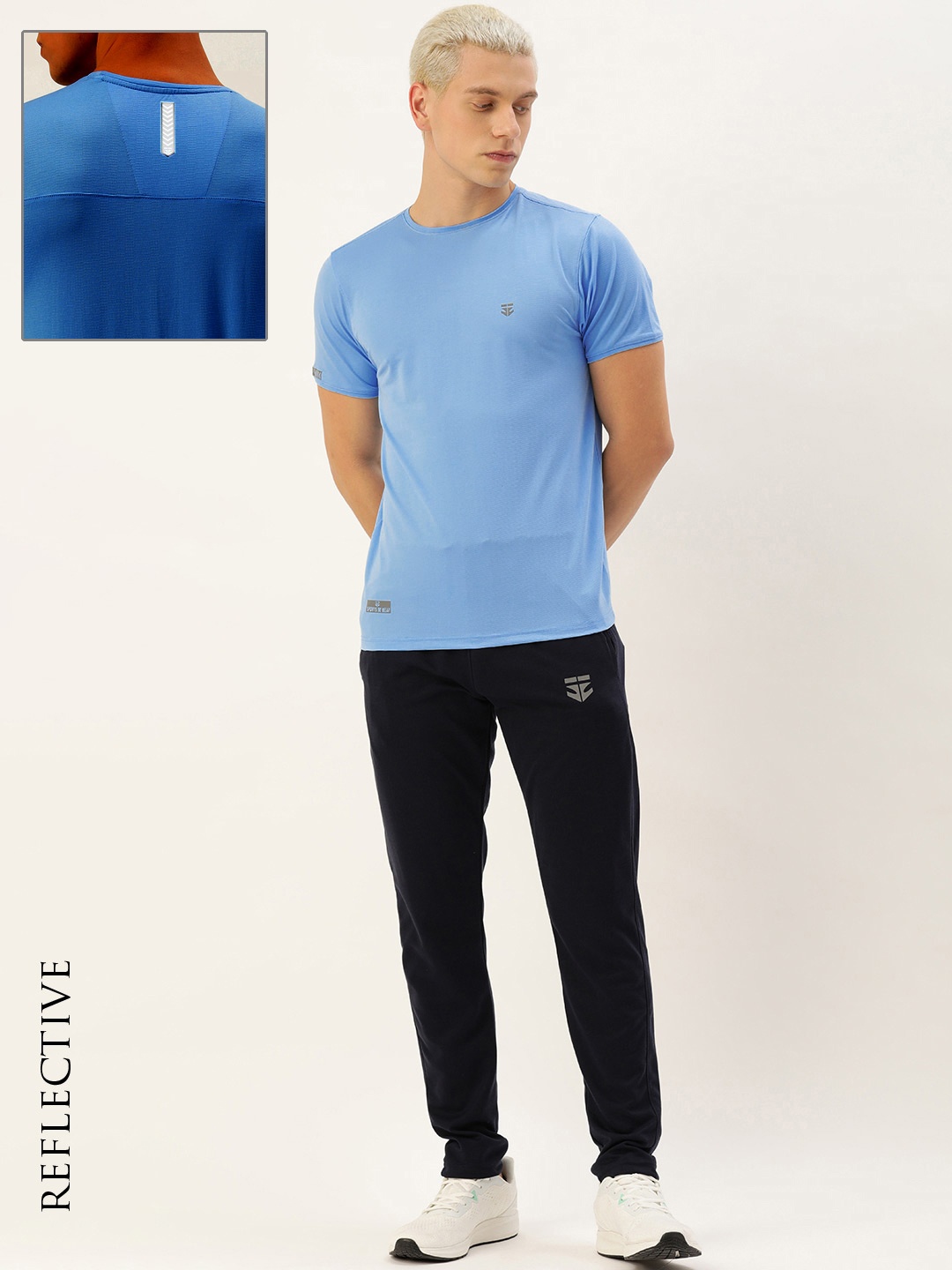 

Sports52 wear Men Reflective Sports T-shirt With Dry Fit Technology, Blue