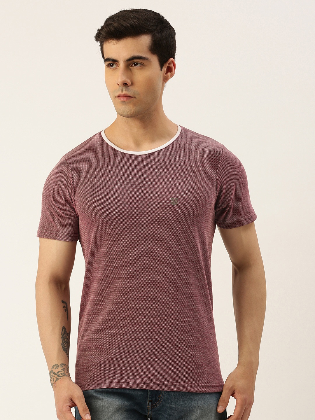 

Sports52 wear Self Design Dry Fit Training Sports T-shirt, Mauve