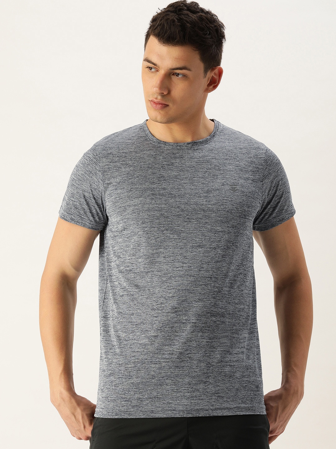 

Sports52 wear Men Grey Melange Solid T-shirt