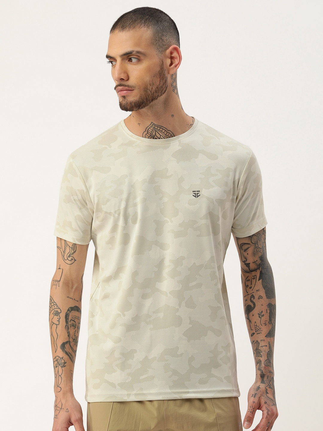 

Sports52 wear Abstract Printed Dry Fit Training T-shirt, Green