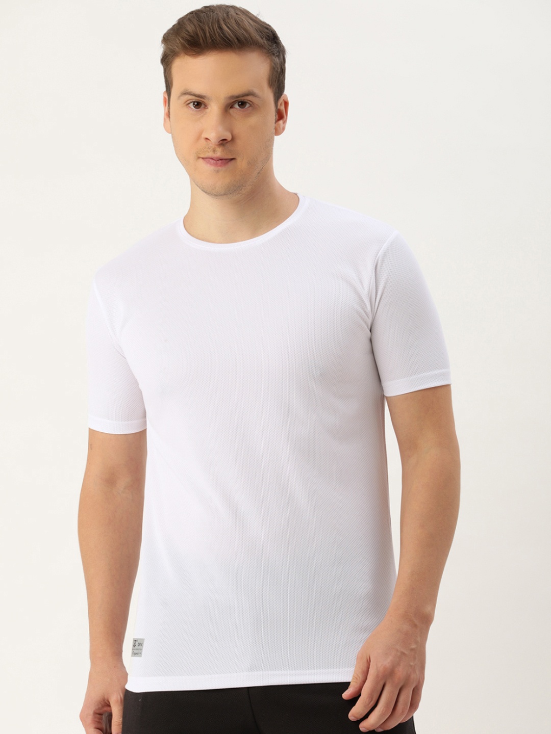 

Sports52 wear Dry Fit Self Design Training or Gym Sports T-shirt, White