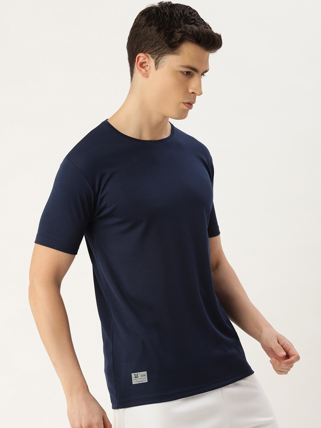 

Sports52 wear Dry Fit Self Design Training or Gym Sports T-shirt, Navy blue