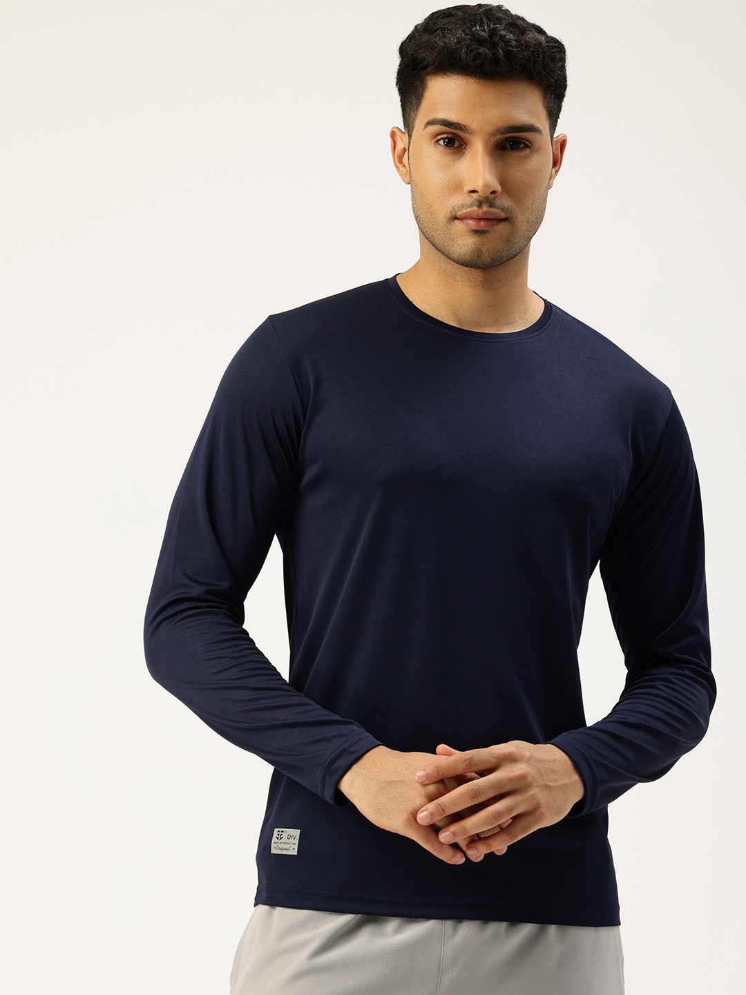 

Sports52 wear Round Neck Dry Fit Training or Gym T-shirt, Navy blue