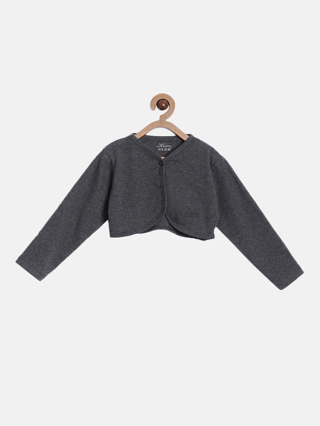 

Kryptic Infant Girls Charcoal Cotton Shrug
