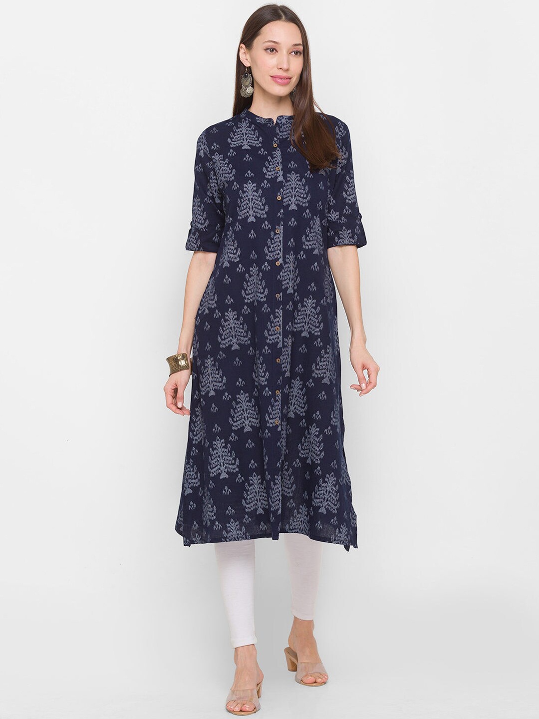 

ZOLA Women Navy Blue Dyed Kurta