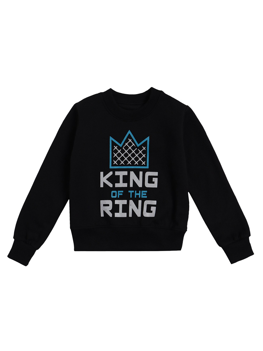 

DYCA Boys Black Printed Cotton Sweatshirt