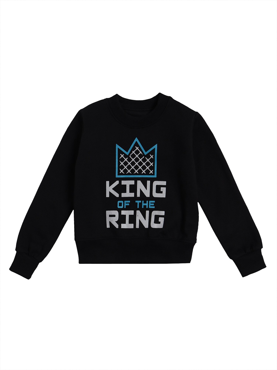 

DYCA Boys Black & White Typography Printed Cotton Sweatshirt