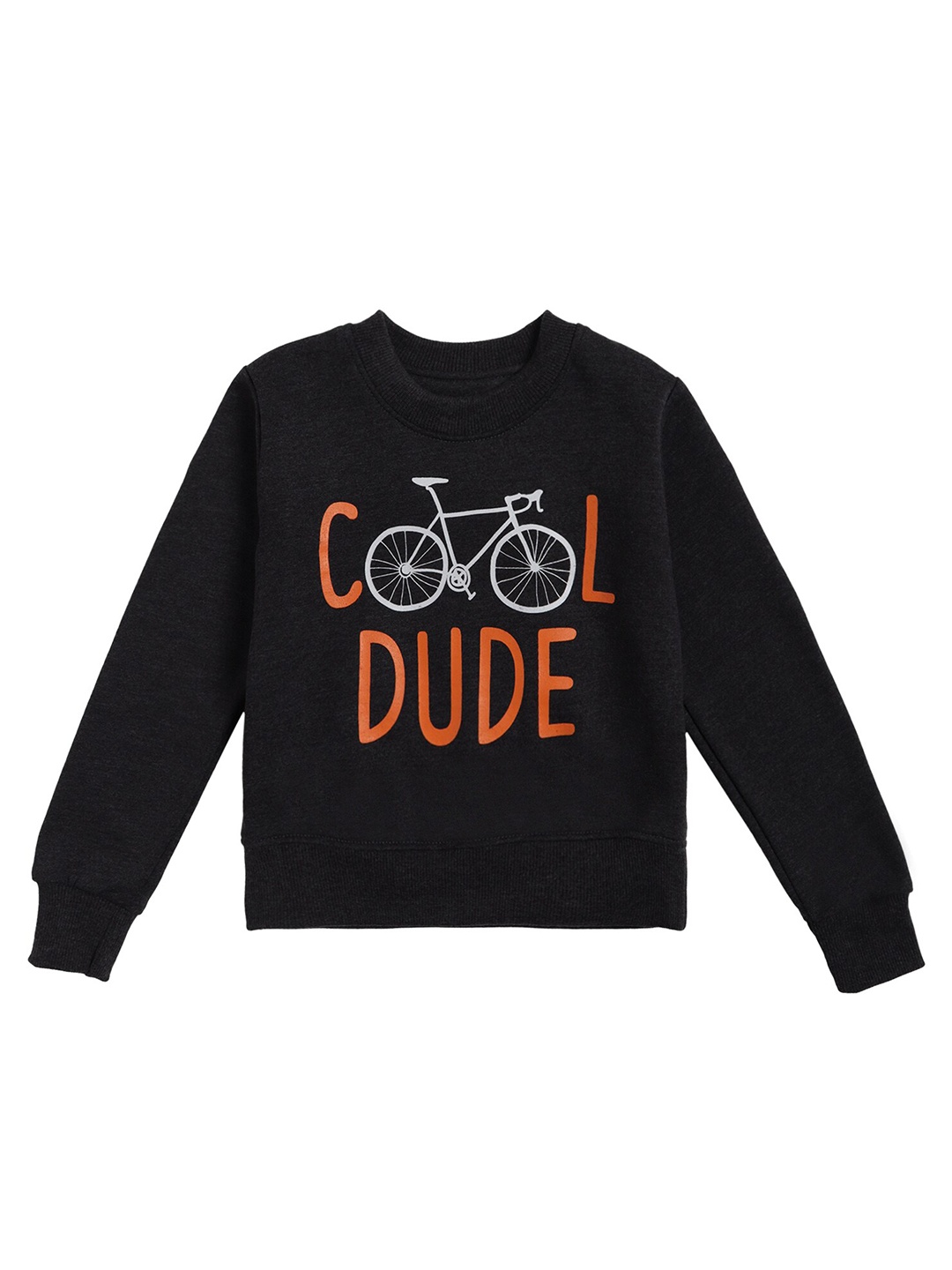 

DYCA Boys Charcoal Grey Printed Cotton Sweatshirt