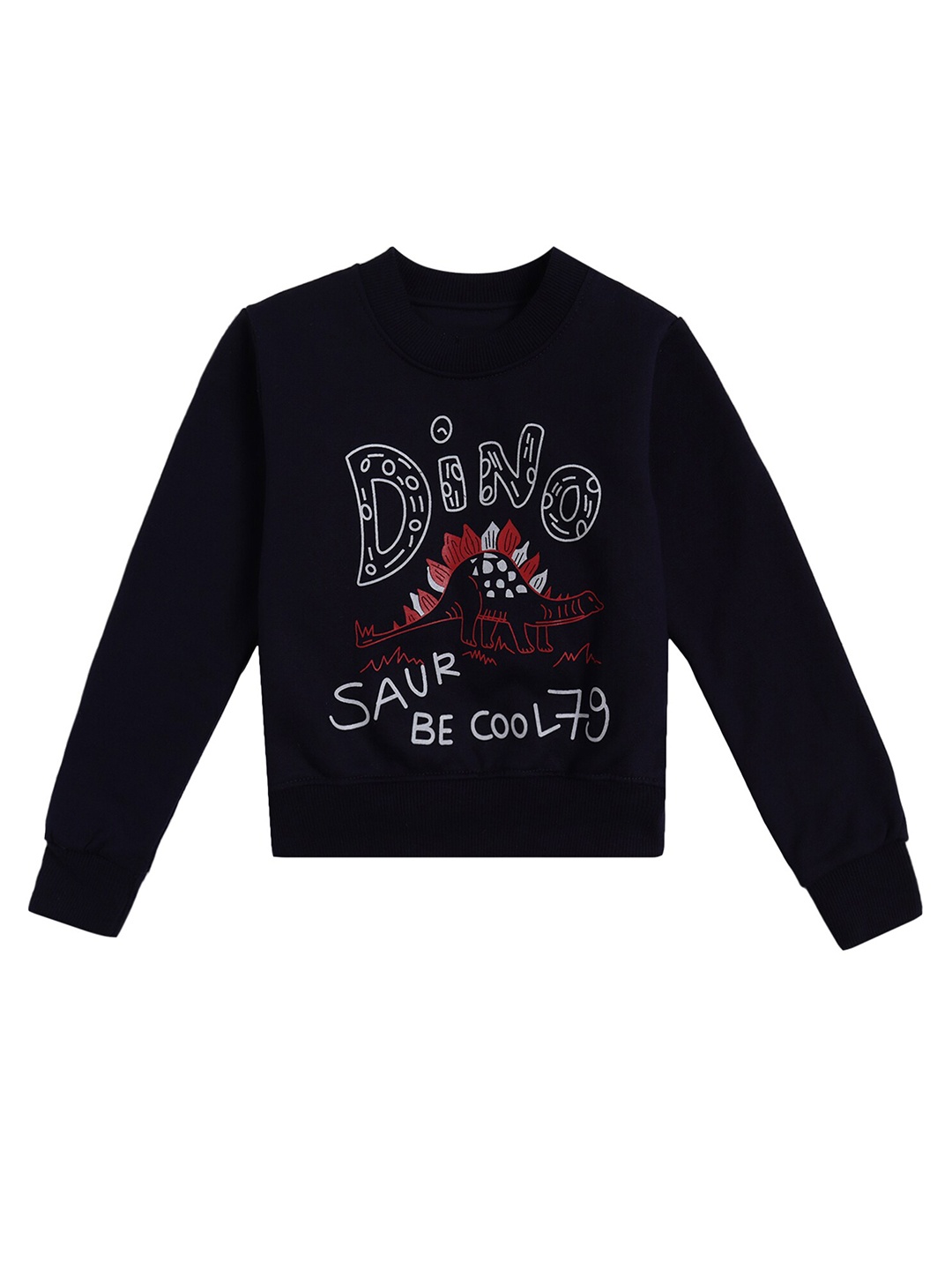 

DYCA Boys Navy Blue Printed Cotton Sweatshirt