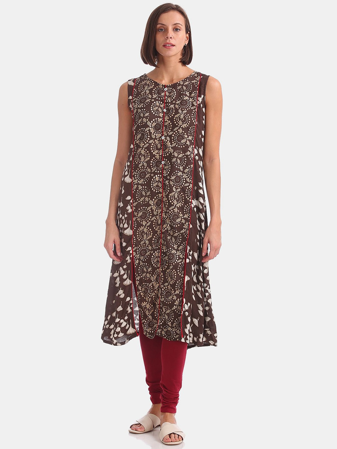 

Karigari Women Brown Printed Kurta
