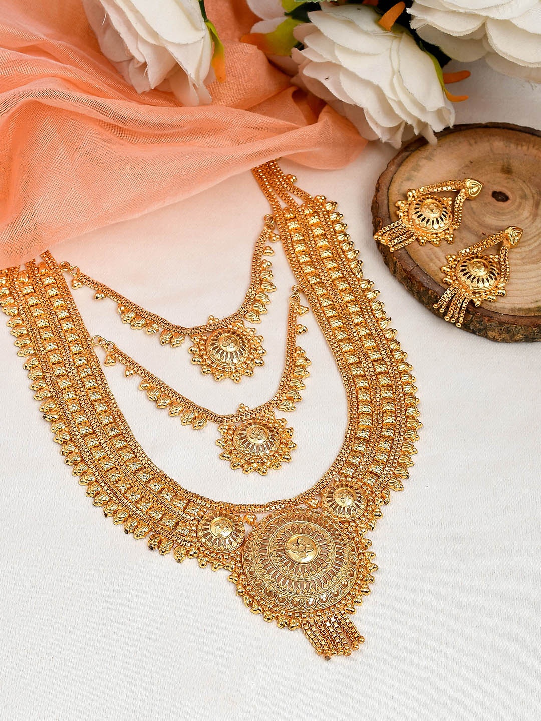 

Silvermerc Designs Gold-Plated Layered Jewellery Set