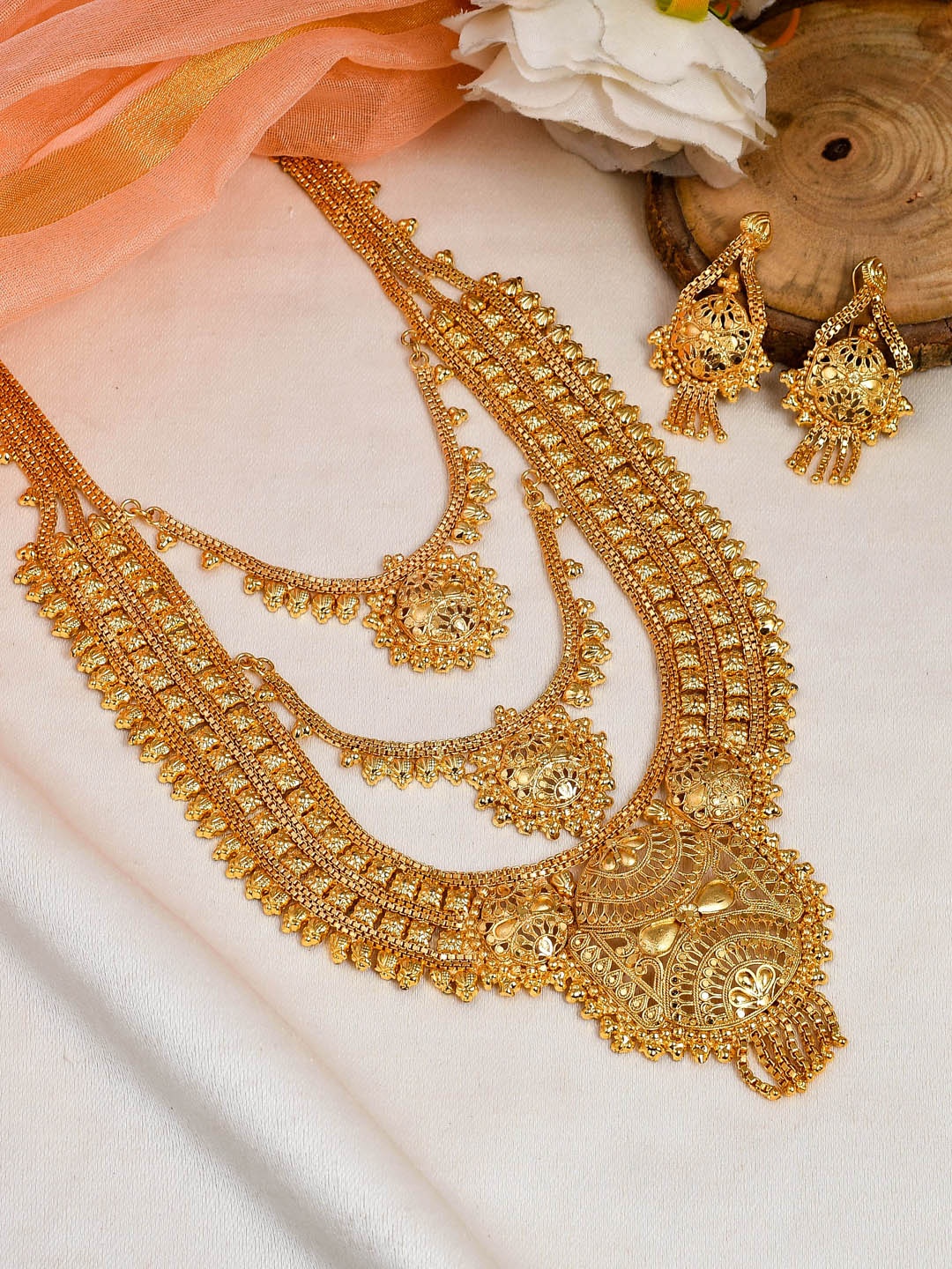 

Silvermerc Designs Gold-Plated Layered Jewellery Set
